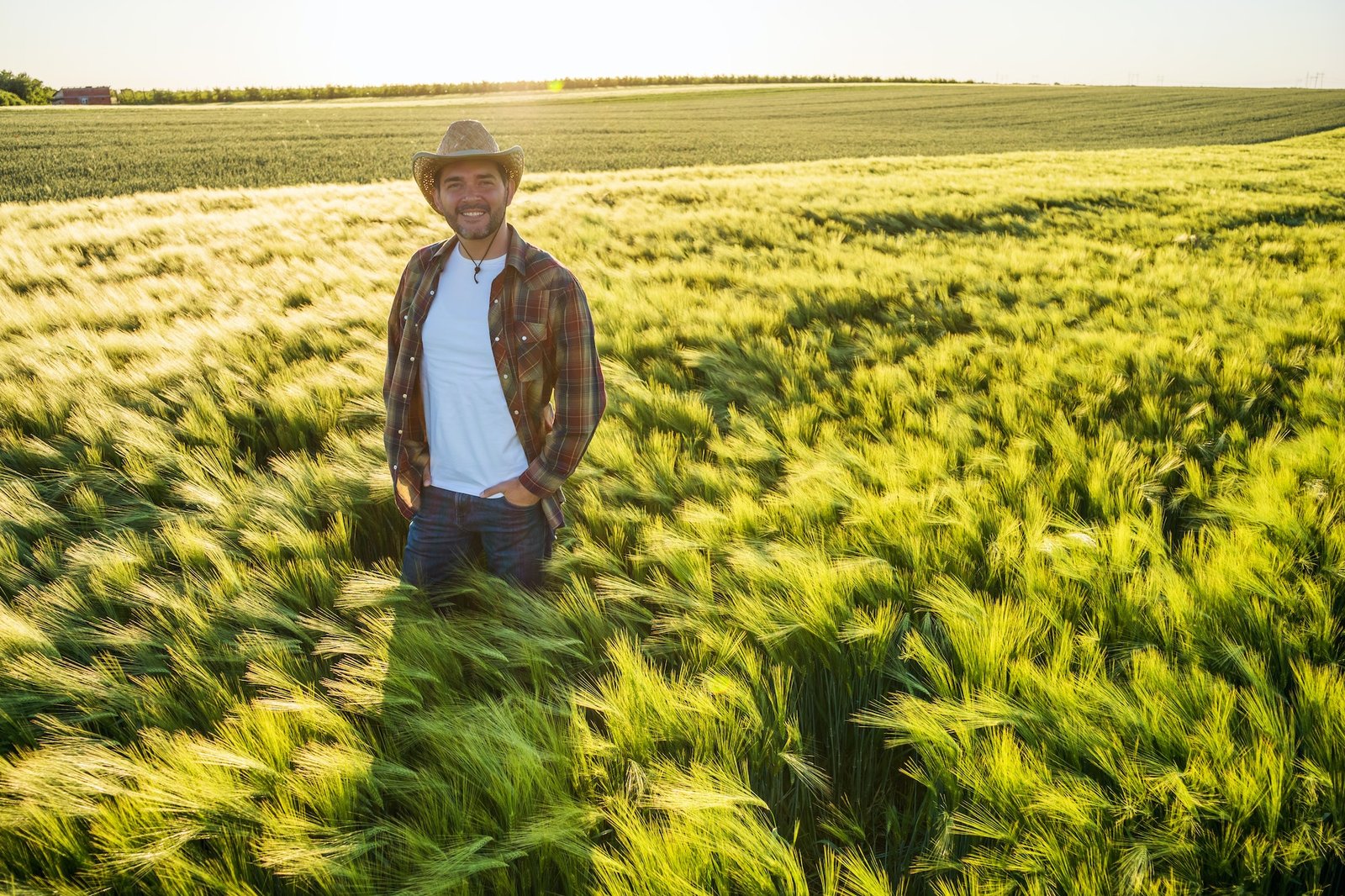 Happy farmer